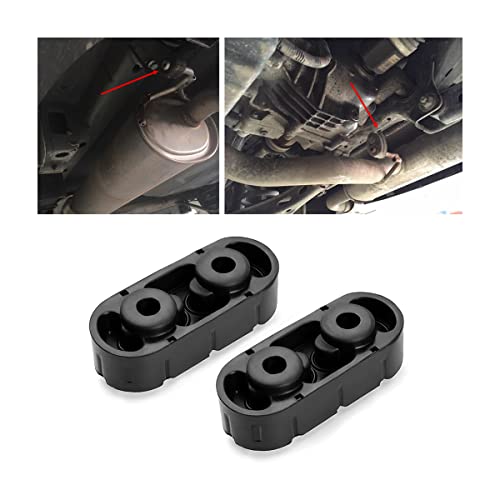 zipelo 2Pcs Exhaust Muffler Hanger Insulator, 2 Holes Exhaust Rubber Hanger, Universal Hole Size Diameter 0.5" Muffler Bracket Mount, 15092802 Bushing Muffler Shock Absorbent - Image 1