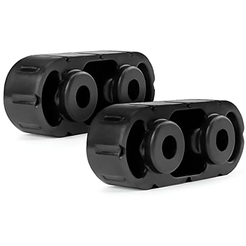 zipelo 2Pcs Exhaust Muffler Hanger Insulator, 2 Holes Exhaust Rubber Hanger, Universal Hole Size Diameter 0.5" Muffler Bracket Mount, 15092802 Bushing Muffler Shock Absorbent - Image 4