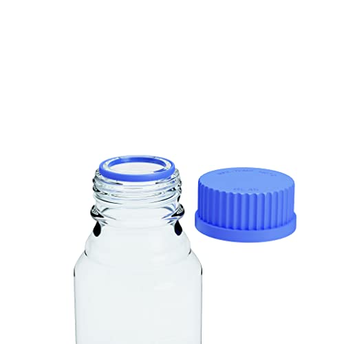 MorexLab Borosilicate Glass Bottles - 2pcs Round Media Storage Bottle - 250ml with GL45 Blue Screw Cap - Image 4