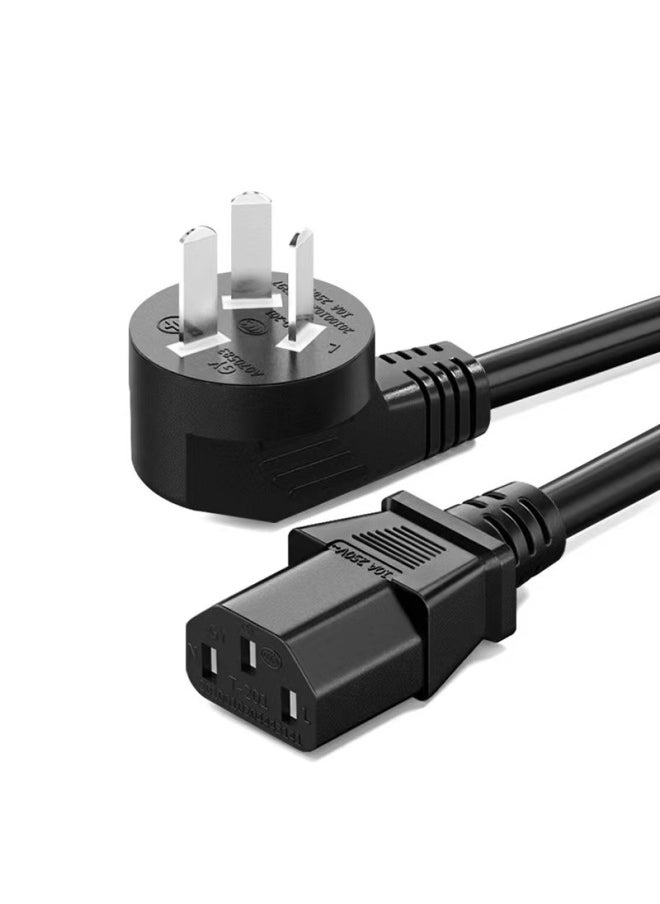 Generic - National Standard Copper Pure Copper Three-plug Pin Tail Power Cord Three-core Rice Cooker Plug Cable Ac Digital Charging Cable-Color:1.5 Square Meters - Image 1