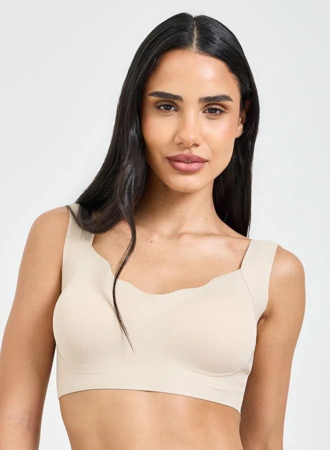 Take Two Solid Padded Non Wired T-Shirt Bra And Briefs Lingerie Set