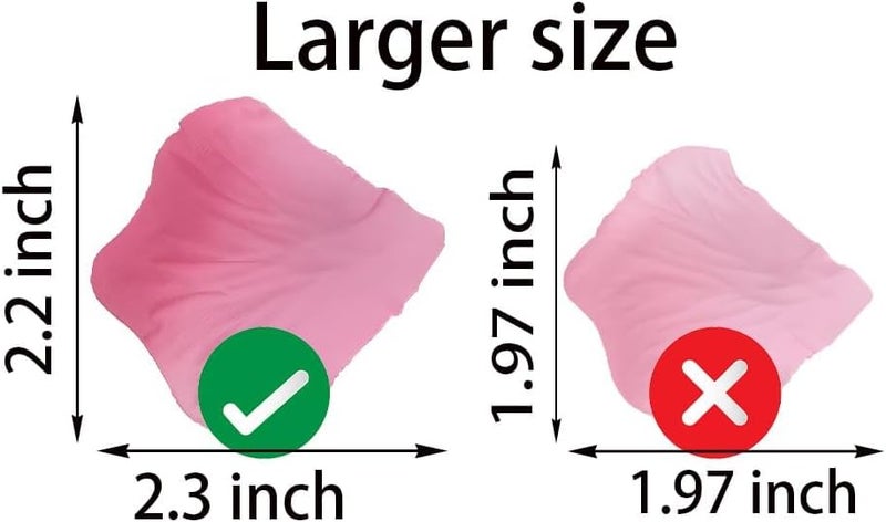 ATFL 0.45LB Gradient Pink Rose Petals,2500 Pcs Valentines Day Fake Rose Petals,Faux Flower Pedals for Weddings, Artificial Flower Pedals for Romantic Night for Him Set (Pink and Light Pink,2.3'') - Image 2