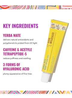 GOOD MOLECULES Yerba Mate Wake Up Eye Gel, Hyaluronic Acid and Caffeine to Hydrate, Minimize Puffiness and Swelling  - Image 3