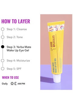 GOOD MOLECULES Yerba Mate Wake Up Eye Gel, Hyaluronic Acid and Caffeine to Hydrate, Minimize Puffiness and Swelling  - Image 5
