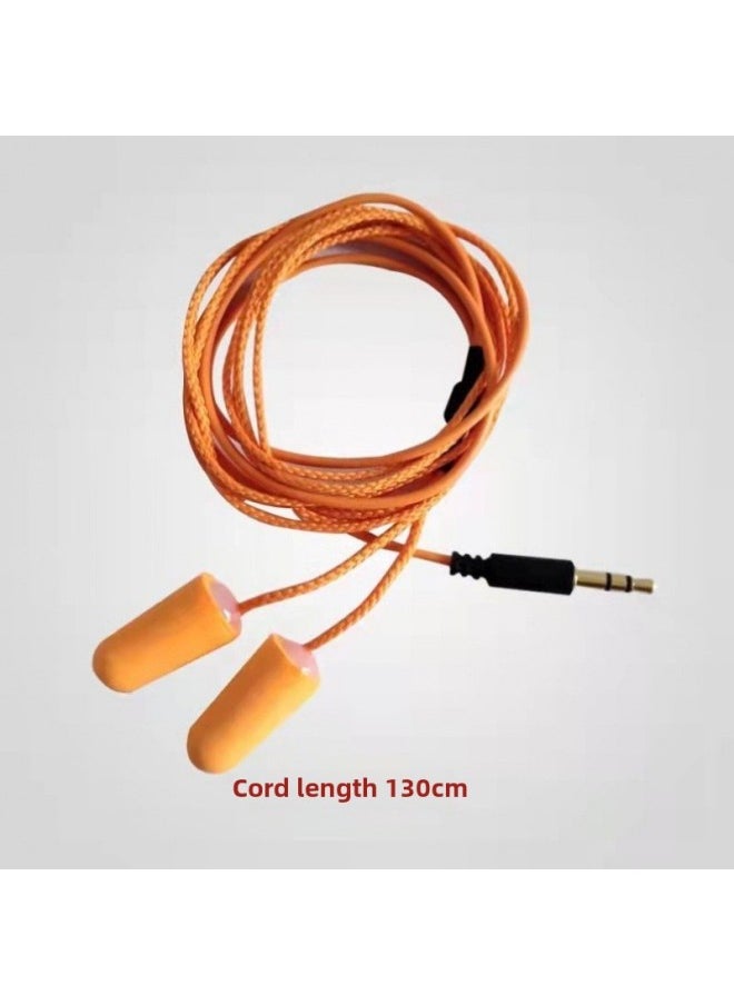 Generic - Bluetooth Wired Bass Work Lazy Listening To Songs HD Call Labor Protection Earplug Headset Camouflage Anti-Noise-Color:Bluetooth Battery Life Ten Hours + Yellow Line 60cm - Image 1
