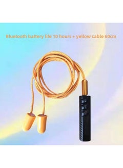 Bluetooth Wired Bass Work Lazy Listening To Songs HD Call Labor Protection Earplug Headset Camouflage Anti-Noise-Color:Bluetooth Battery Life Ten Hours + Yellow Line 60cm