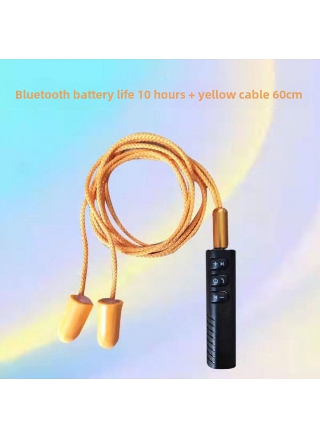 Generic - Bluetooth Wired Bass Work Lazy Listening To Songs HD Call Labor Protection Earplug Headset Camouflage Anti-Noise-Color:Bluetooth Battery Life Ten Hours + Yellow Line 60cm - Image 1