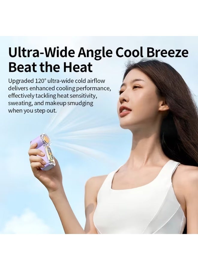 BUYCO Ultra Fast Mini Handheld Fan with Digital Display, Portable USB Rechargeable Pocket Fan, Strong Turbo Airflow Multi Speed Personal Cooling Fan for Travel, Office, Shopping, Dorm & Outdoor – Multicolor - Image 5