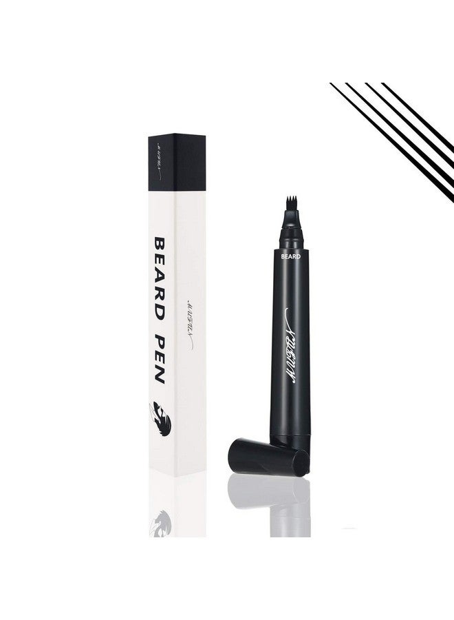 MUFUN Beard Pencil Filler For Men - Sweat Proof, Water Resistance, Long Lasting & Natural Finish Barber Pencil, Enhance Facial Hair, Mustache Repair Shape (Black) - Image 1