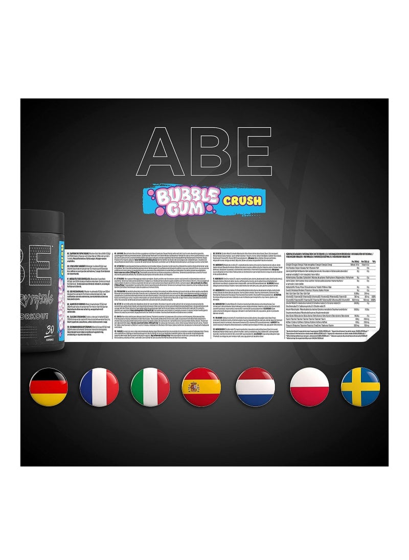 Applied Nutrition - Abe Pre Workout - All Black Everything Pre Workout Powder, Energy & Physical Performance With Citrulline, Creatine, Beta Alanine (375G - 30 Servings) (Bubblegum Crush) - Image 1