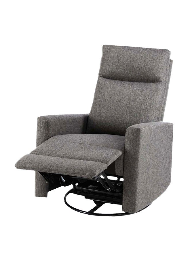 رويال أوك كرسي استرخاء رويالوك ديفيس بمقعد واحد قماشي باللون الرمادي | وظيفة هزازة وقابلة للدوران | تنجيد ناعم وحشوة مريحة وقاعدة متينة – كرسي استرخاء عصري لغرفة المعيشة - Image 3