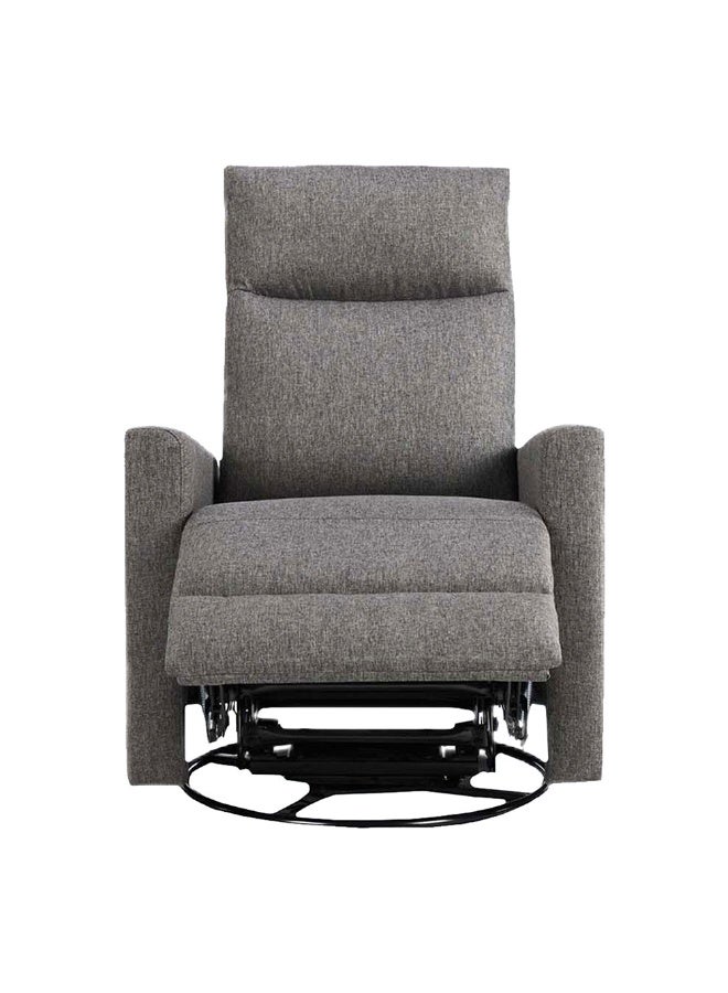 رويال أوك كرسي استرخاء رويالوك ديفيس بمقعد واحد قماشي باللون الرمادي | وظيفة هزازة وقابلة للدوران | تنجيد ناعم وحشوة مريحة وقاعدة متينة – كرسي استرخاء عصري لغرفة المعيشة - Image 5