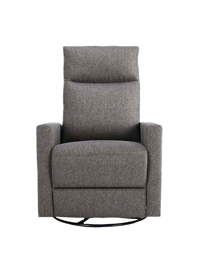 رويال أوك كرسي استرخاء رويالوك ديفيس بمقعد واحد قماشي باللون الرمادي | وظيفة هزازة وقابلة للدوران | تنجيد ناعم وحشوة مريحة وقاعدة متينة – كرسي استرخاء عصري لغرفة المعيشة - Image 2