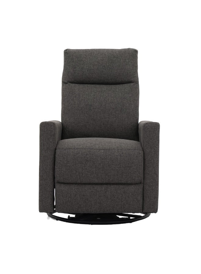 ROYALOAK Davis Fabric Recliner Single Seater in Grey | Rocker & Swivel Function | Soft Upholstery, Comfortable Cushioning & Sturdy Base â€“ Modern Recliner Chair for Living Room - Image 3