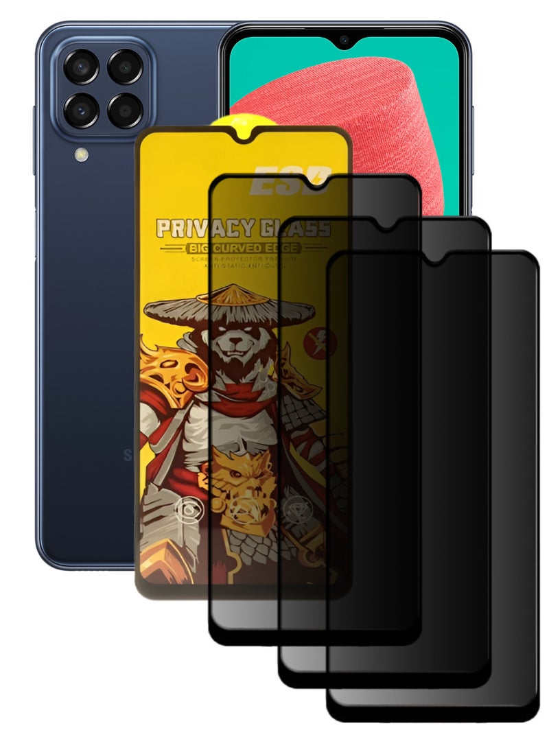 ESD 3 Pieces Tempered Dustproof Privacy Glass Screen Protector Compatible For Samsung Galaxy M33 5G - Image 1
