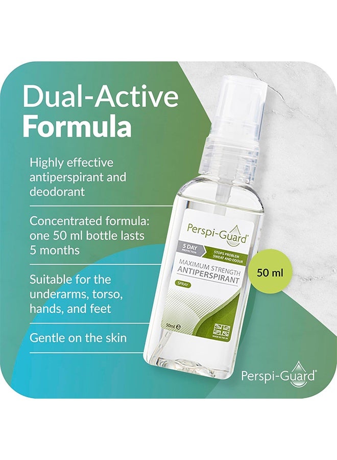 Perspi Guard Perspiguard Maximum Strength Antiperspirant 50ml - 5 Day Protection - Image 4