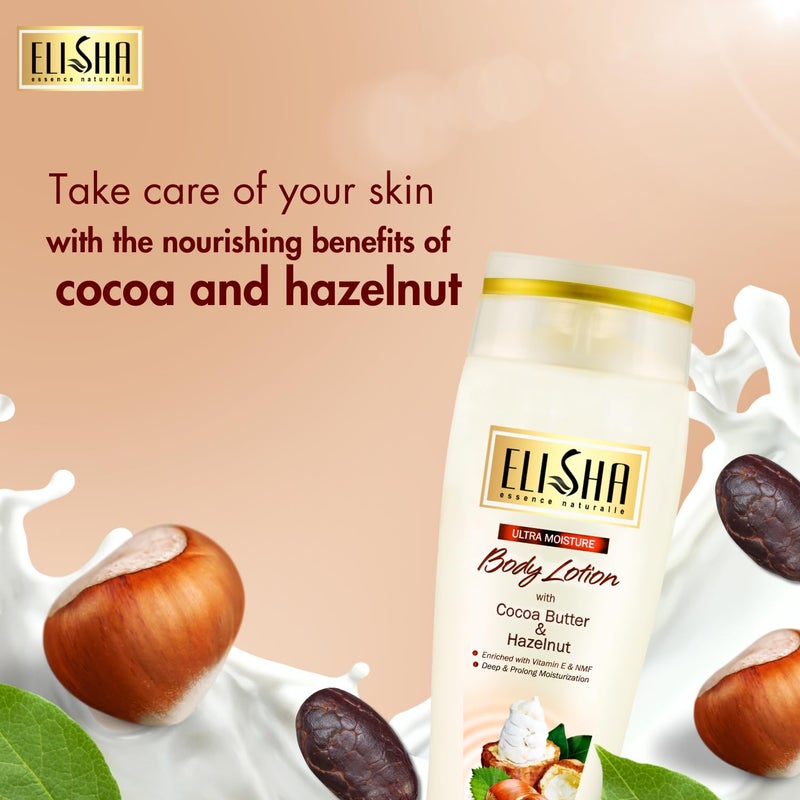 Elisha Body Lotion With Cocoa Butter & Hazelnut - 210ml (Pack of 2) - Image 5