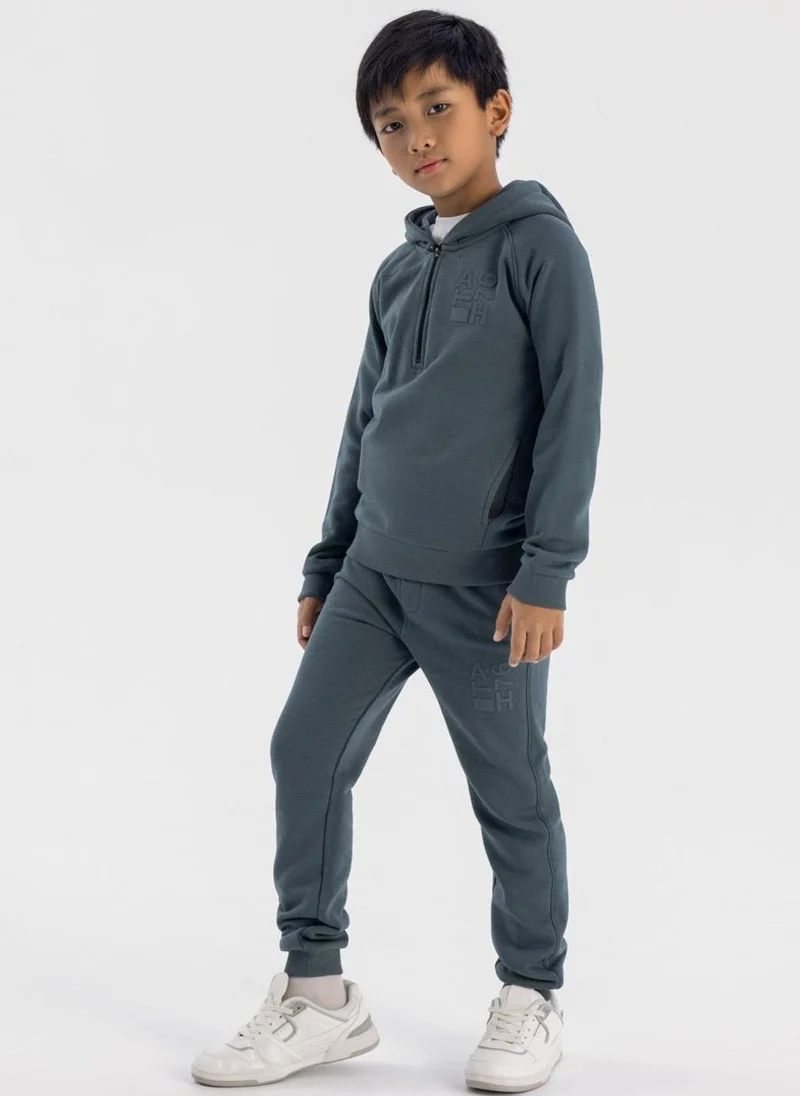 مينوتي Kids Boys  Half Zip Hoodie And Joggers Set