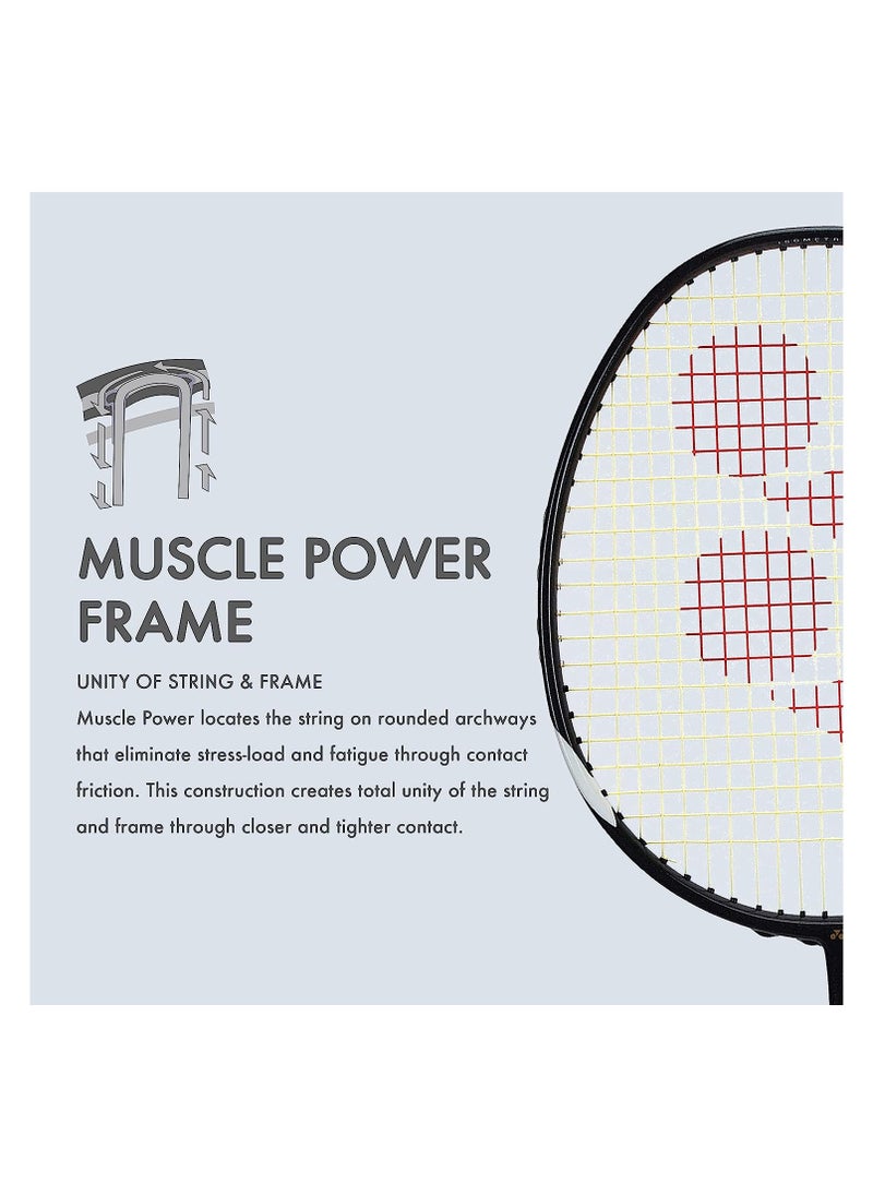 Muscle Power 29 Carbon Graphite Strung Badminton Racket with Full Racket Cover | For Intermediate Players | 85 grams | Maximum String Tension - 30lbs