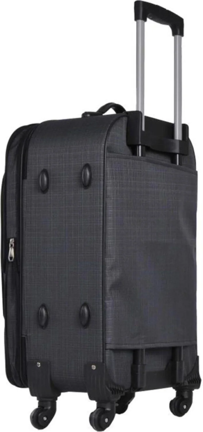 Esbuik 3-Piece Gusseted Fabric Suitcase Set (Cabin+Medium+Large Size)