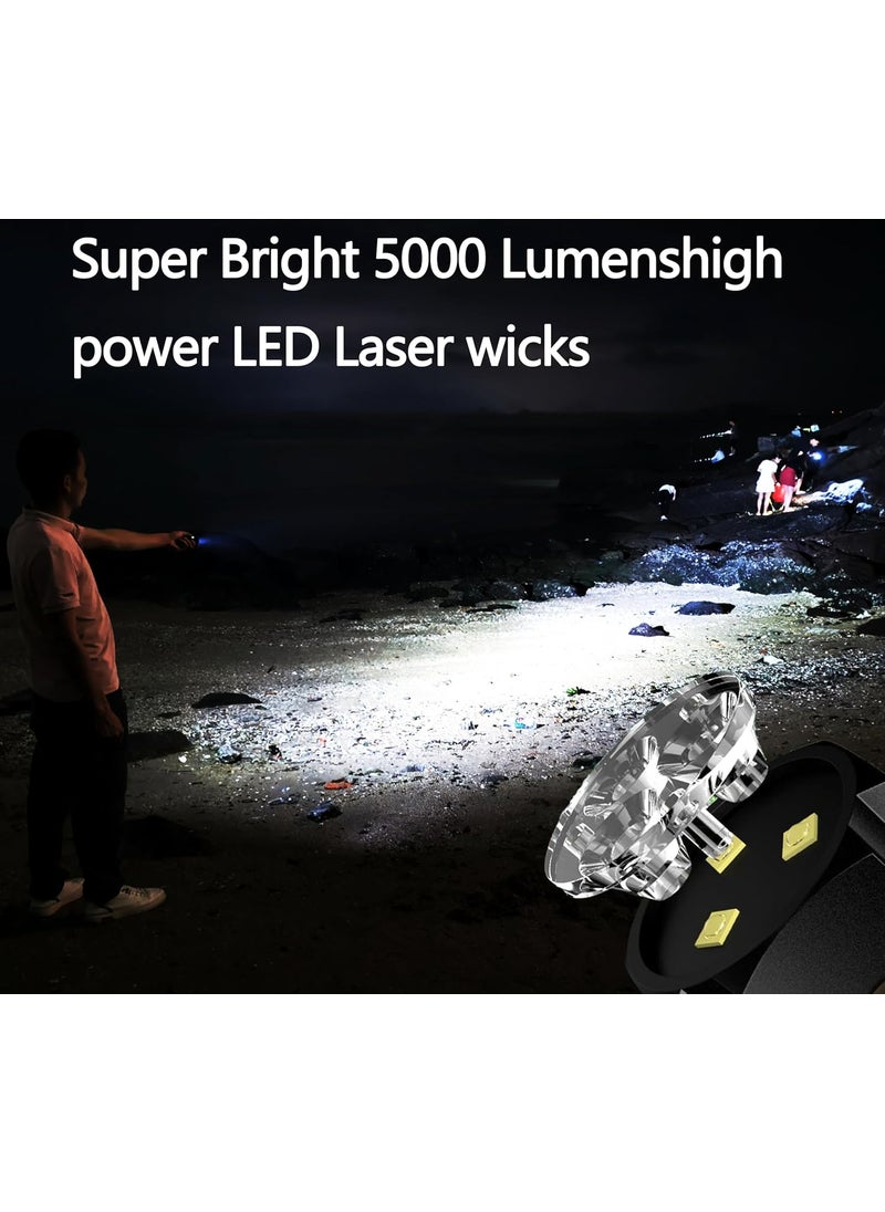 ASORT ASORT Mini Flashlight LED Handheld Super Bright 5000 Lumen Rechargeable5 Lighting ModesWaterproofing 3LED Lamp Beads Outdoor Emergency Camping  - Image 5