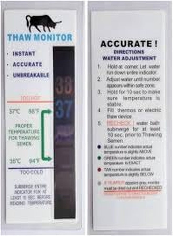 ISCOVET ISC Thaw Monitor for Animal AI Equipment’s for Check Water Temperature | Veterinary Semen Thawing Indicator Monitor Card (1 PC) - Image 1