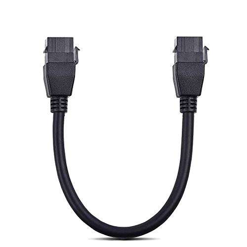 UseBean HDMI Keystone Coupler 4K (2-Pack), HDMI Keystone Jack Inserts Female to Female Adapter Pigtail Extension Cable Snap-in for Wall Plate, (0.3ft Black) - Image 2