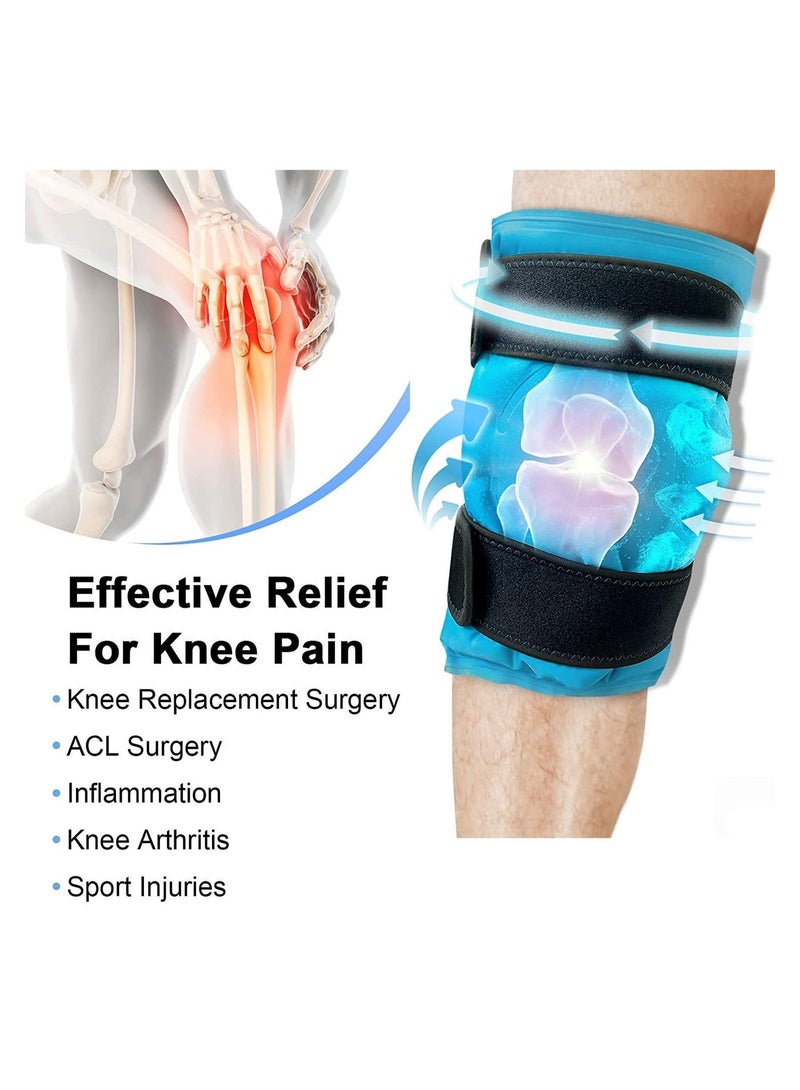 Reusable Hot Cold Large Gel Ice Pack for Knee Pain Relief Gel Ice Wrap for Leg Injuries Swelling Cold Compress Therapy for Arthritis - Image 4