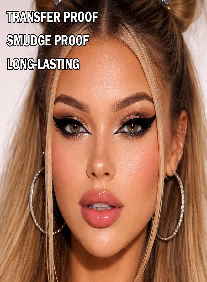 Jutqut Black Waterproof Liquid Eyeliner, Long-lasting Eye Liner with Ultra-Fine Brush-Tip for Precise Finish, Smudge-Proof Transfer-Resistant Formula, Smooth Glide Micro Angled Liquid Liner Pen - Image 4