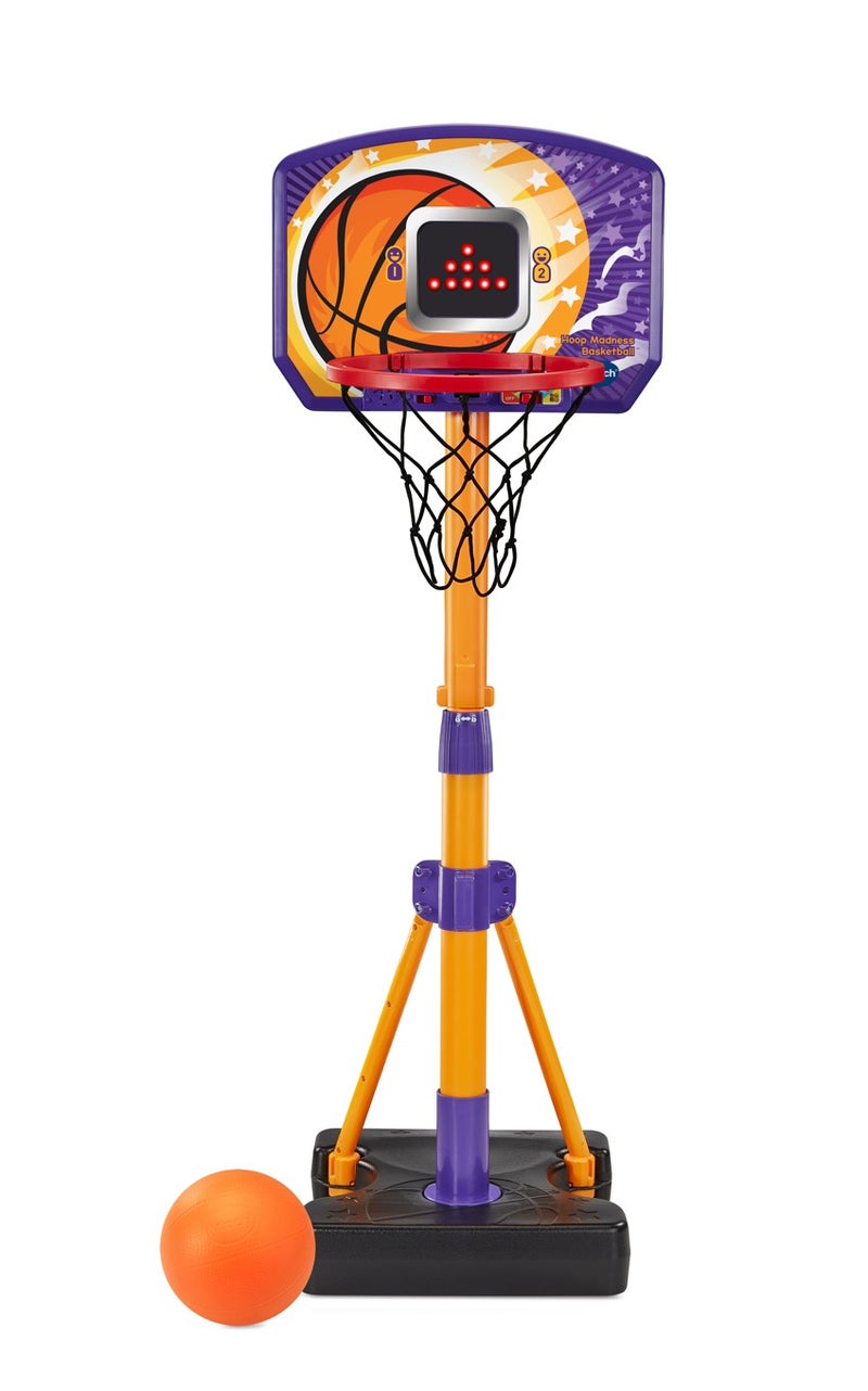 Vtech -Interactive Kids Basketball Hoop with Electronic Scoreboard | Height Adjustable Stand, LED Backboard & 3 Built-In Games | Preschool Basketball Toy for Ages 3–6 Years - Image 1