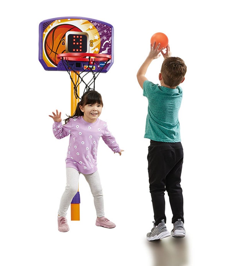 Vtech -Interactive Kids Basketball Hoop with Electronic Scoreboard | Height Adjustable Stand, LED Backboard & 3 Built-In Games | Preschool Basketball Toy for Ages 3–6 Years - Image 5