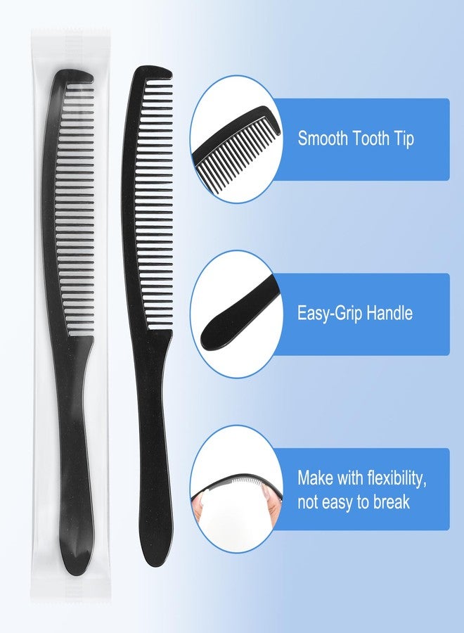 CJZMBSTY Hair Combs Bulk Individually Wrapped, 50 Pcs Disposable Combs for Hotel, Travel, Charity, Homeless - Image 3