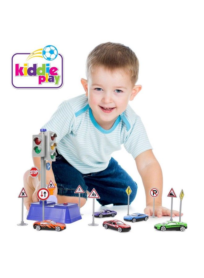 Kiddie Play ألعاب إشارات المرور وإشارات المرور الضوئية للأطفال (12 قطعة) - Image 5