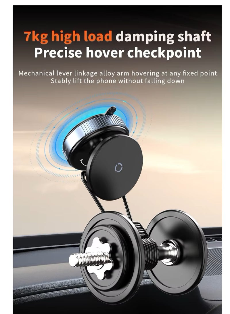 BROADONYX Magnetic Phone Holder for Car | 360° Rotating Mini Phone Stand with Strong Vacuum Suction Cup & Magnetic Ring | Universal Mobile Mount for Dashboard, Mirror, Shower & All Smooth Surfaces - Image 2