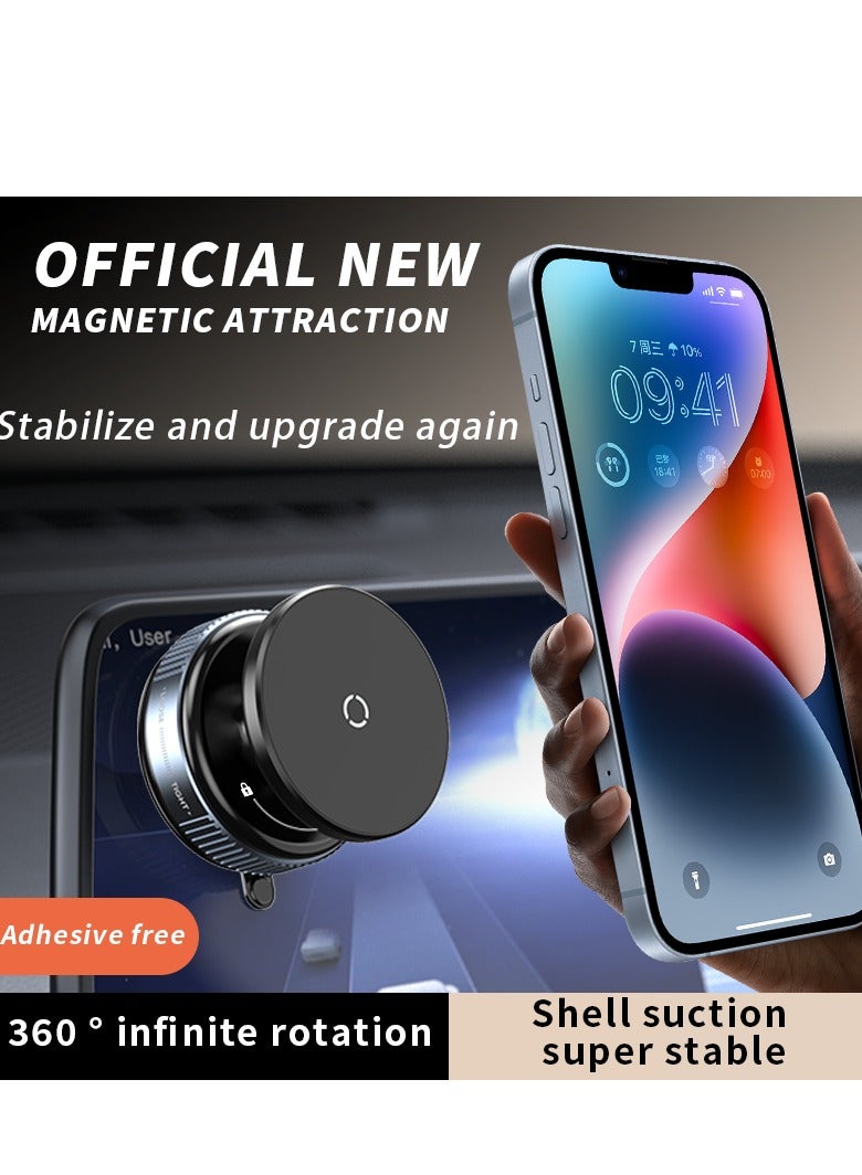 BROADONYX Magnetic Phone Holder for Car | 360° Rotating Mini Phone Stand with Strong Vacuum Suction Cup & Magnetic Ring | Universal Mobile Mount for Dashboard, Mirror, Shower & All Smooth Surfaces - Image 3