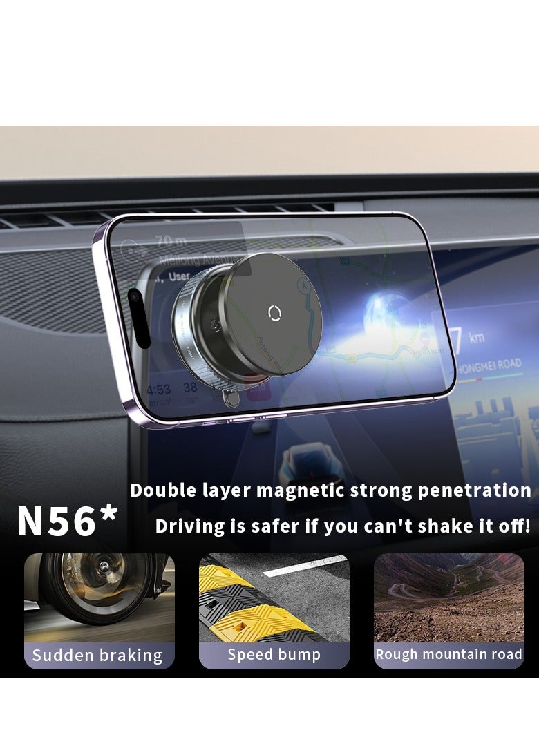 BROADONYX Magnetic Phone Holder for Car | 360° Rotating Mini Phone Stand with Strong Vacuum Suction Cup & Magnetic Ring | Universal Mobile Mount for Dashboard, Mirror, Shower & All Smooth Surfaces - Image 5
