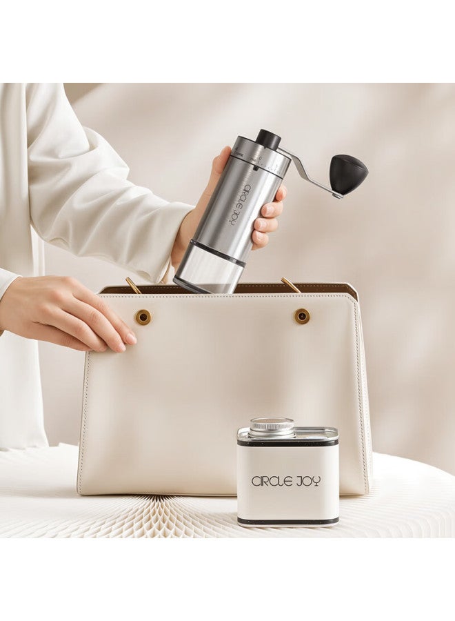 CircleJoy Circle Joy Hand-crank Coffee Grinder, Portable Manual Coffee Mill, Automatic Grinding Machine For Beans And Powder - Image 3