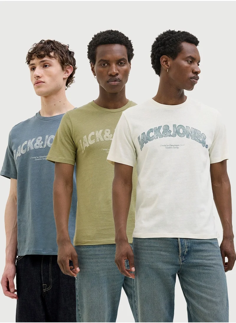 JACK & JONES Trio T-shirt Bundle- Extra Discount Off