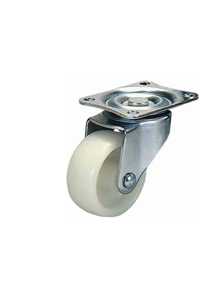 Caster Wheel With Plate Nylon Finish White  - Image 2