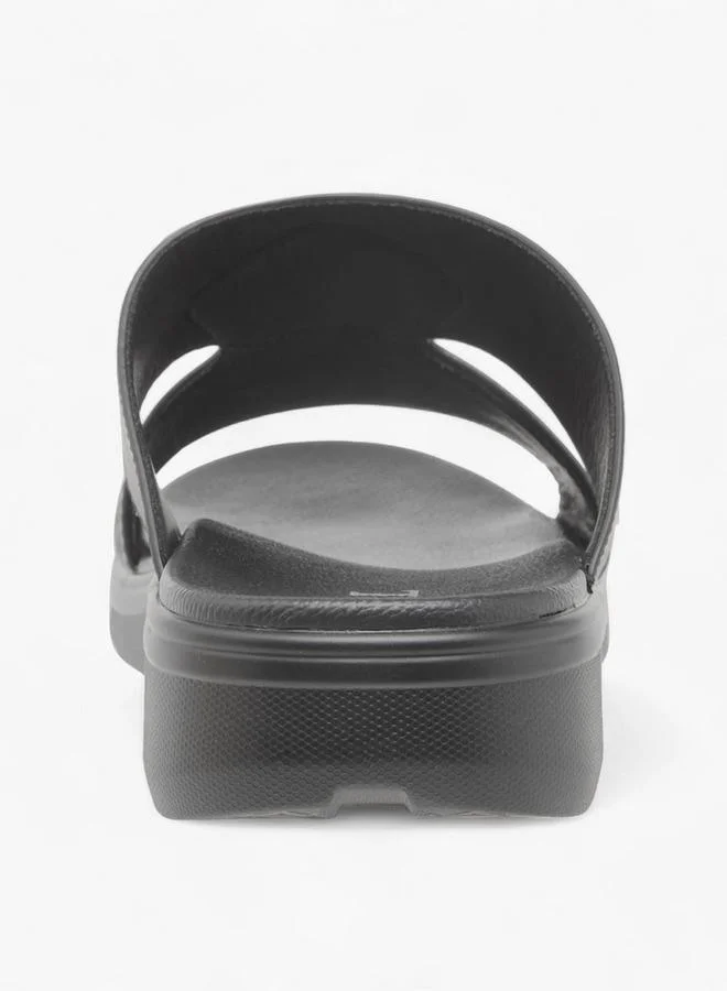 LBL by Shoexpress BLACK Textured Slip-On Comfort Arabic Sandals for Men | Best Price UAE
