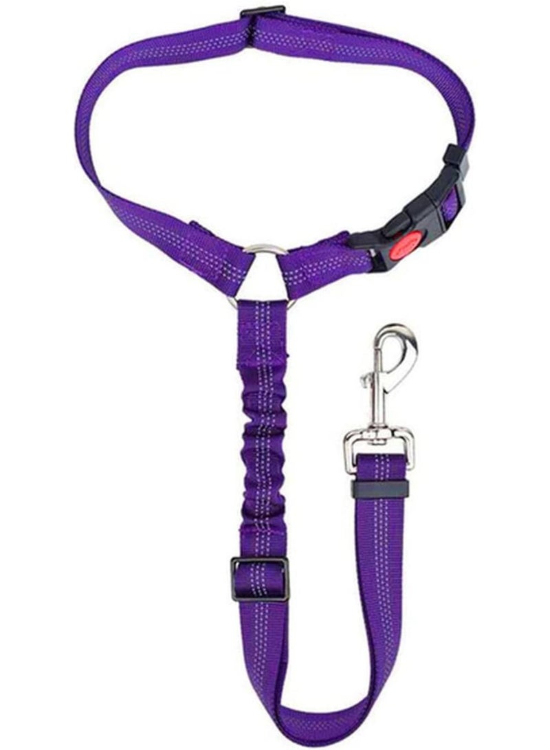 GGOOT Pet Rope Dog Seat Belt Harness Adjustable Dog Cat Safety Leads Car Seat Belt Nylon Vehicle Seatbelts for Dogs Vehicle Travel Pet Products Pet Traction Rope(Upgrade elastic 7)  - Image 1