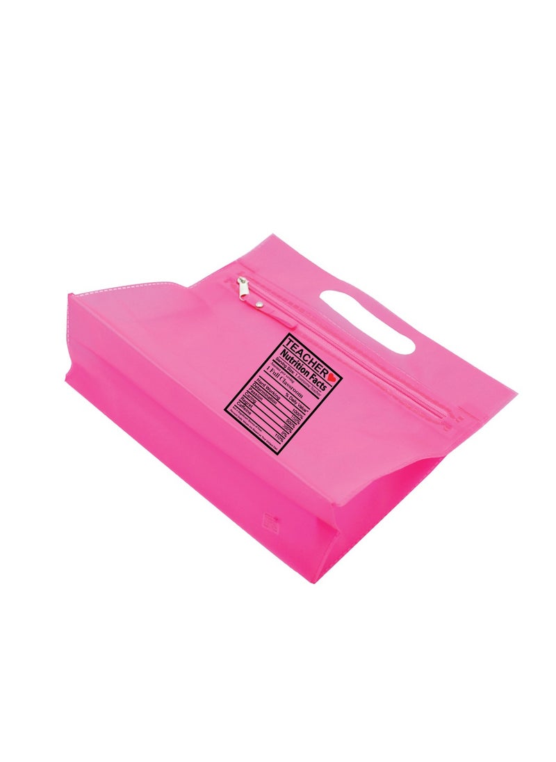PRINTSHOP4ME Teachers Day Gift Pink Transparent Cosmetic Bag with zipper closure - Teacher Appriciation Gift - Gift for Teacher - Teacher Gifts  - Image 3