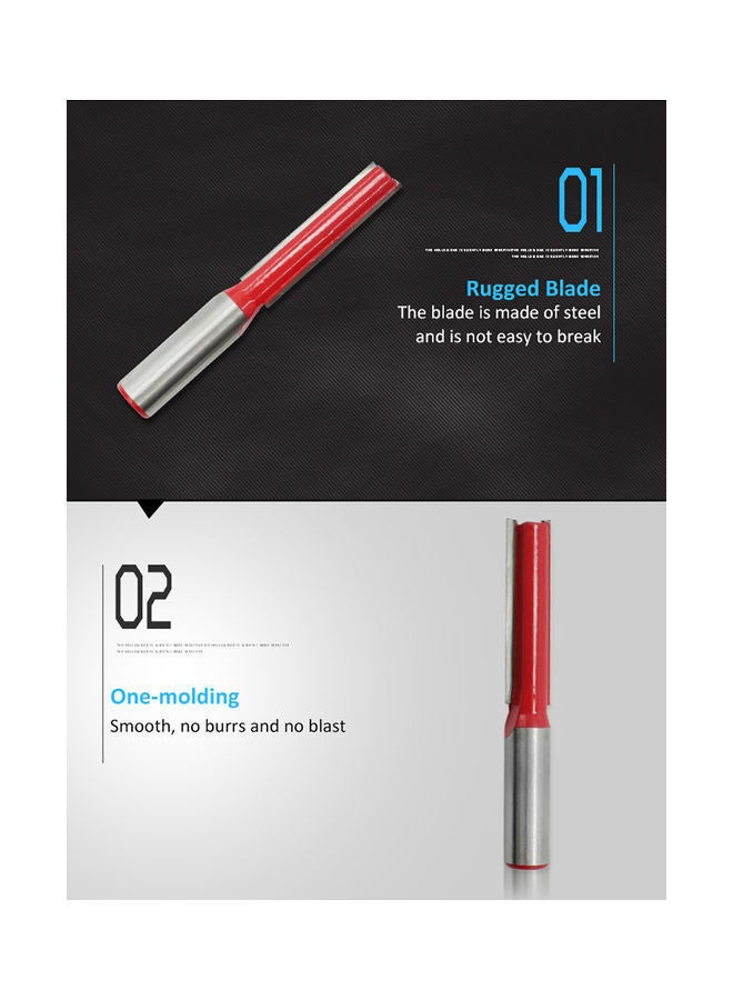 NIBEMINENT 1-Piece Woodworking Milling Cutter Red/Silver  - Image 3
