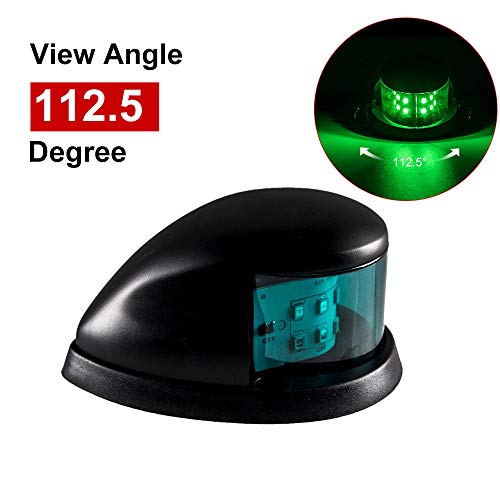 Sebnux LED Boat Navigation Light Red and Green LED Marine Navigation Light Boat Bow Light for Pontoon and Small Boat (Black) - Image 2