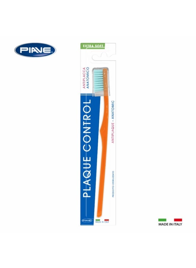 Piave Plaque Control Extra Soft Toothbrush Gentle Plaque Removal & Gum Care - Image 4