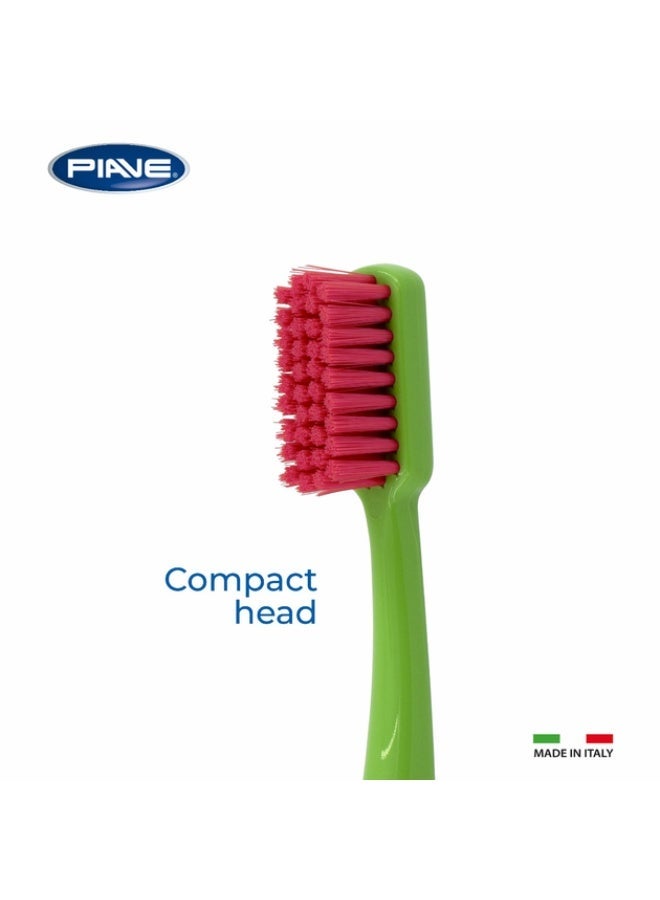 Piave Plaque Control Extra Soft Toothbrush Gentle Plaque Removal & Gum Care - Image 2