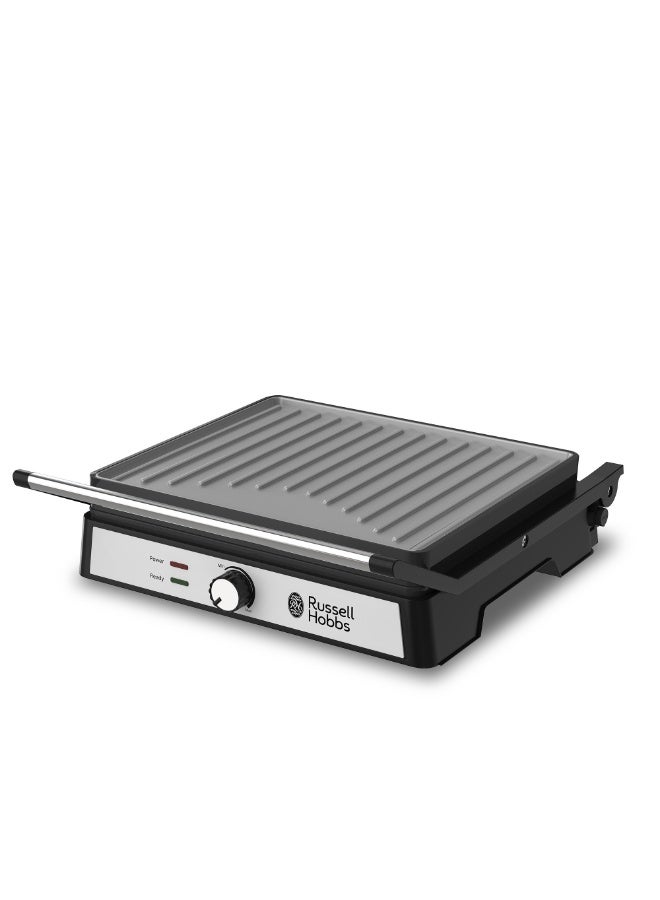 Russell Hobbs Sandwich Maker & Panini Press 2000W, 4 Slice Capacity, 180° Open, Double Side Grill, 2000 W RHGR17999 black