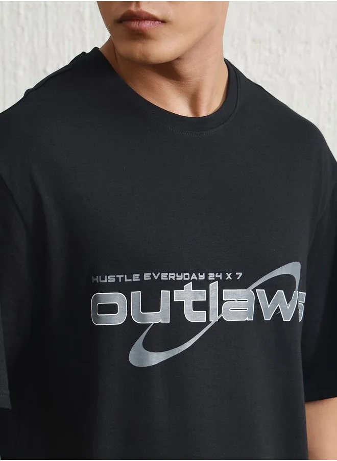 Hubberholme Relaxed Fit Graphic Print T-Shirt by Styli