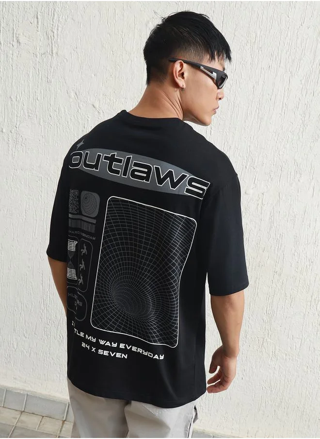 Hubberholme Relaxed Fit Graphic Print T-Shirt by Styli