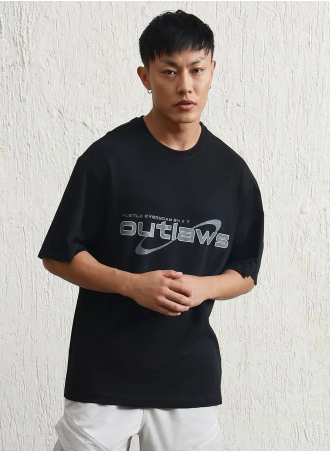 Hubberholme Relaxed Fit Graphic Print T-Shirt by Styli